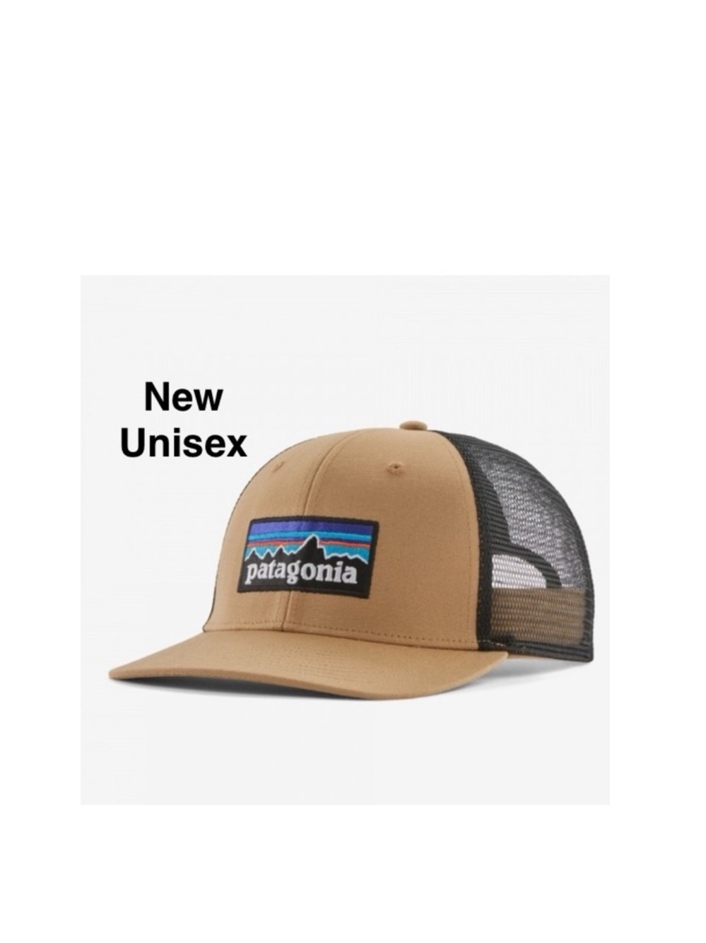 NEW PATAGONIA P-6 LOGO TRUCKER HAT GRAYLING BROWN/Black with tags ⭐️⭐️⭐️⭐️